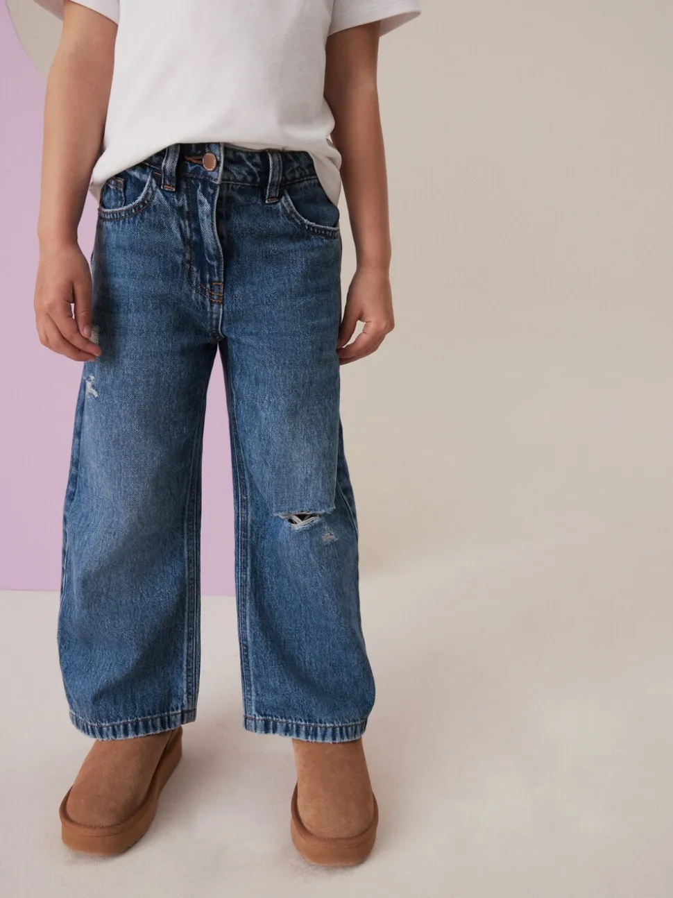 Donkere wassing - Jeans met wijde pijpen (3-16 jr)