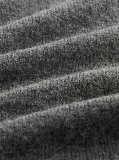 Donkergrijs - Gebreid vest met ronde hals