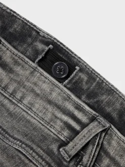 Donkergrijs - Name It flare jeans met verstelbare taille voor meisjes