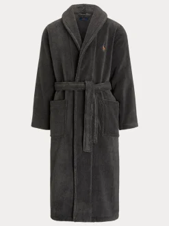 Donkergrijs - Polo Ralph Lauren badjas met sjaalkraag