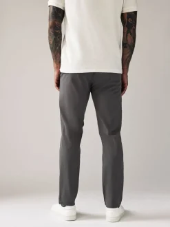 Donkergrijs - Slim Fit - Stretchy chino