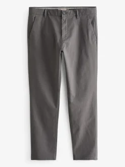 Donkergrijs - Slim Fit - Stretchy chino