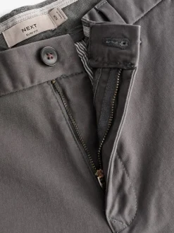 Donkergrijs - Slim Fit - Stretchy chino