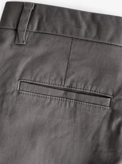 Donkergrijs - Slim Fit - Stretchy chino