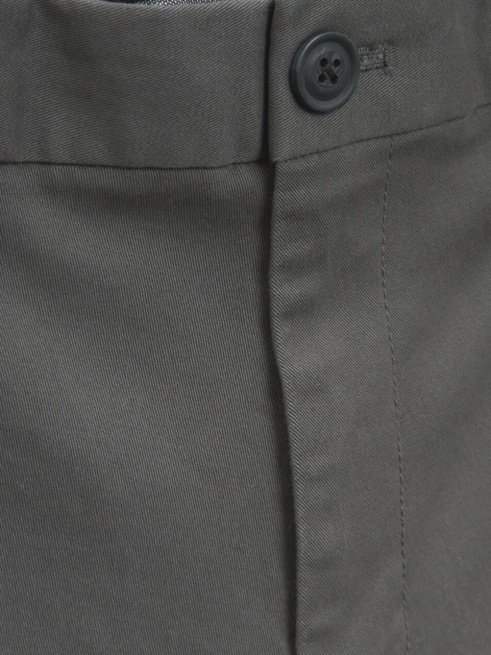Donkergrijs - Standaard toelopende pasvorm - Stretchy chino