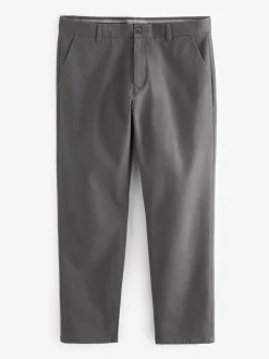 Donkergrijs - Straight fit - Stretchy chino