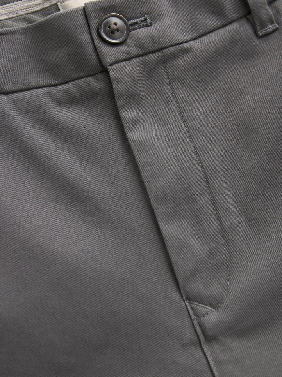 Donkergrijs - Straight fit - Stretchy chino