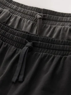 Donkergrijs/zwart - Loopback Soft Touch 2 Pack Jogger Shorts