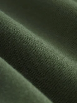 Donkergroen - Jersey keperstof Overshirt met drukknopen
