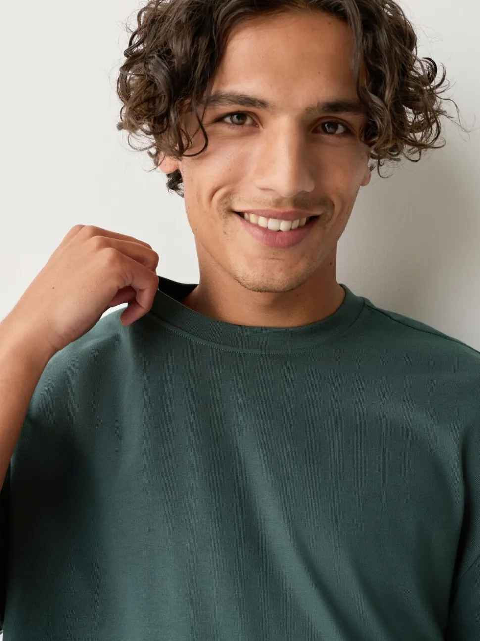 Donkergroen - Relaxed fit - Zwaar T-shirt