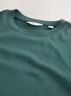 Donkergroen - Relaxed fit - Zwaar T-shirt