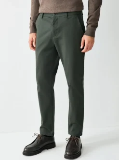 Donkergroen - Slim Fit - Stretchy chino