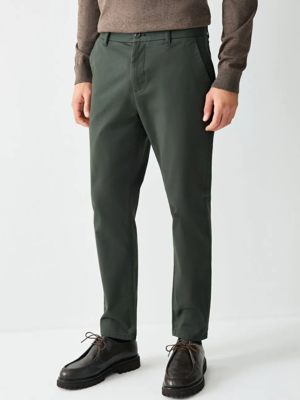 Donkergroen - Slim Fit - Stretchy chino