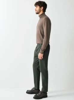 Donkergroen - Slim Fit - Stretchy chino