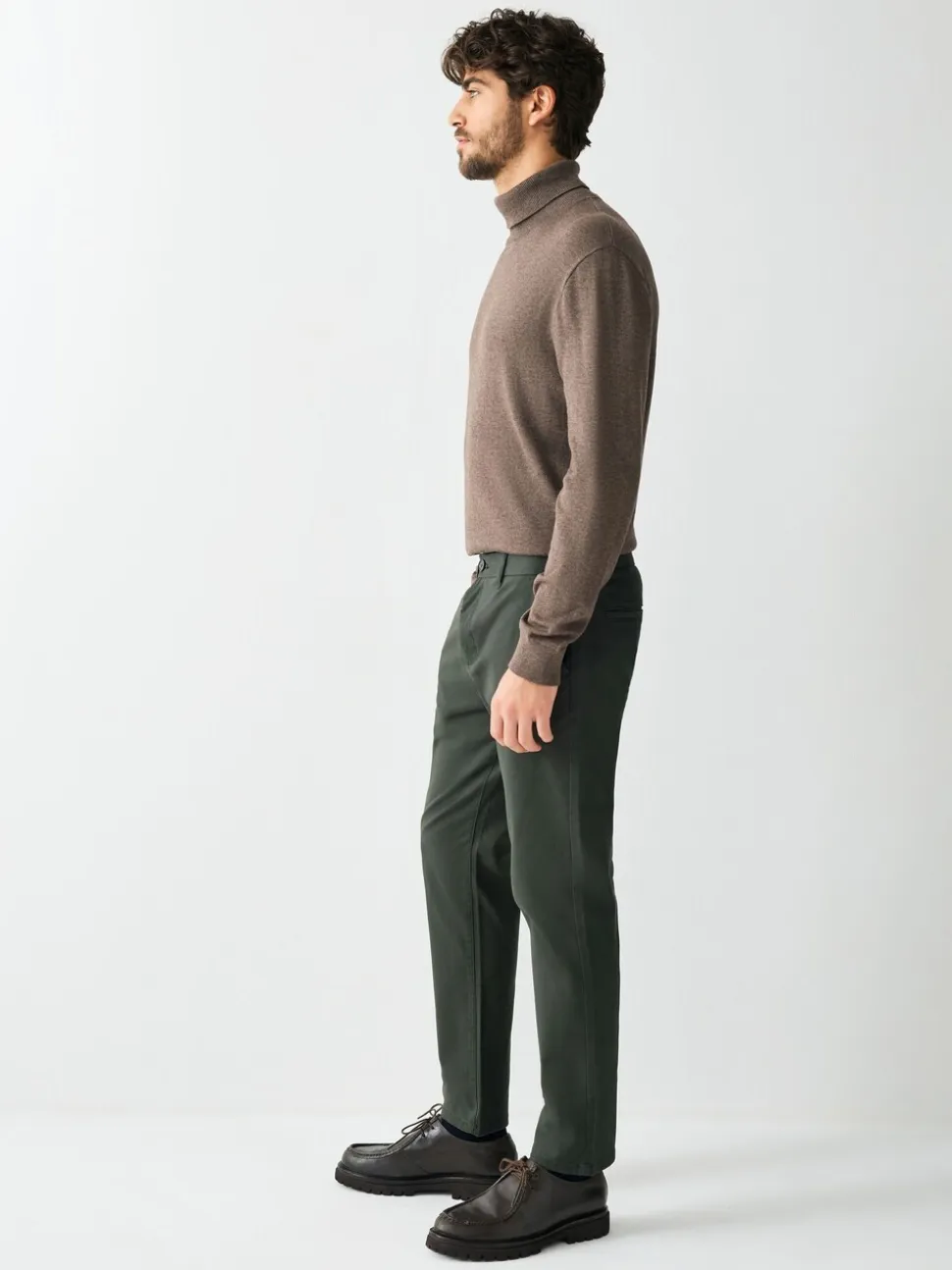 Donkergroen - Slim Fit - Stretchy chino