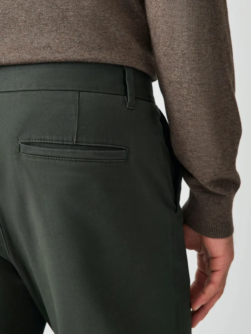 Donkergroen - Slim Fit - Stretchy chino