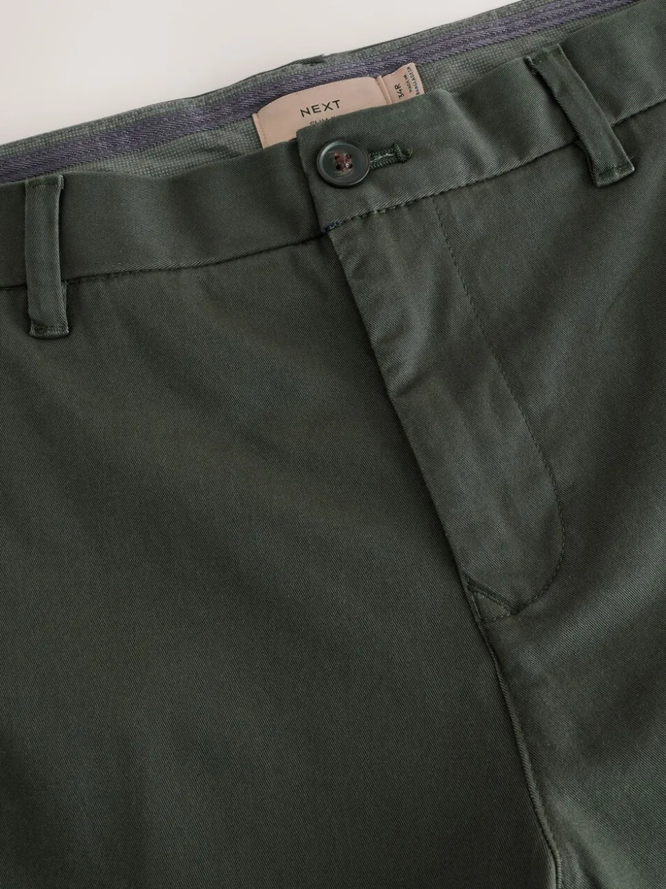 Donkergroen - Slim Fit - Stretchy chino