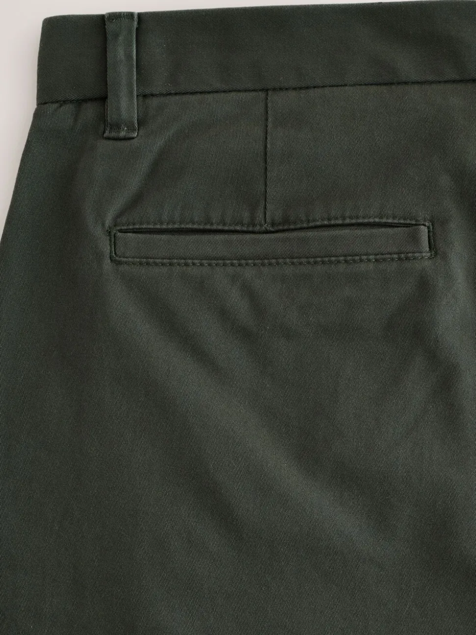 Donkergroen - Slim Fit - Stretchy chino