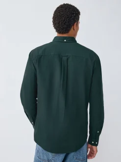 Donkergroen - Soft Touch Oxford Long Sleeve Shirt