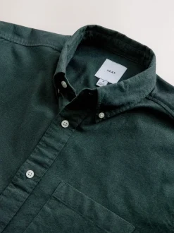 Donkergroen - Soft Touch Oxford Long Sleeve Shirt