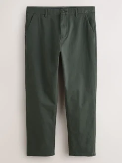 Donkergroen - Straight fit - Stretchy chino
