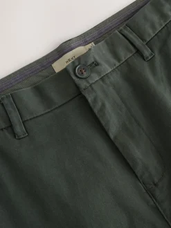 Donkergroen - Straight fit - Stretchy chino