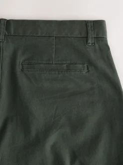 Donkergroen - Straight fit - Stretchy chino