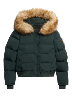 Donkergroen - Superdry Everest bomberjack met capuchon