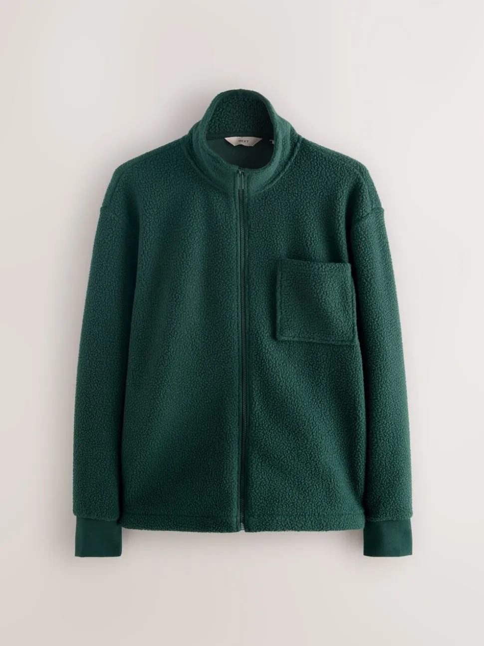 Donkergroen - Volledig doorlopende rits - Borg Fleece