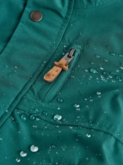 Donkergroen - Waterdichte parka met borgvoering (3mnd -7jr)