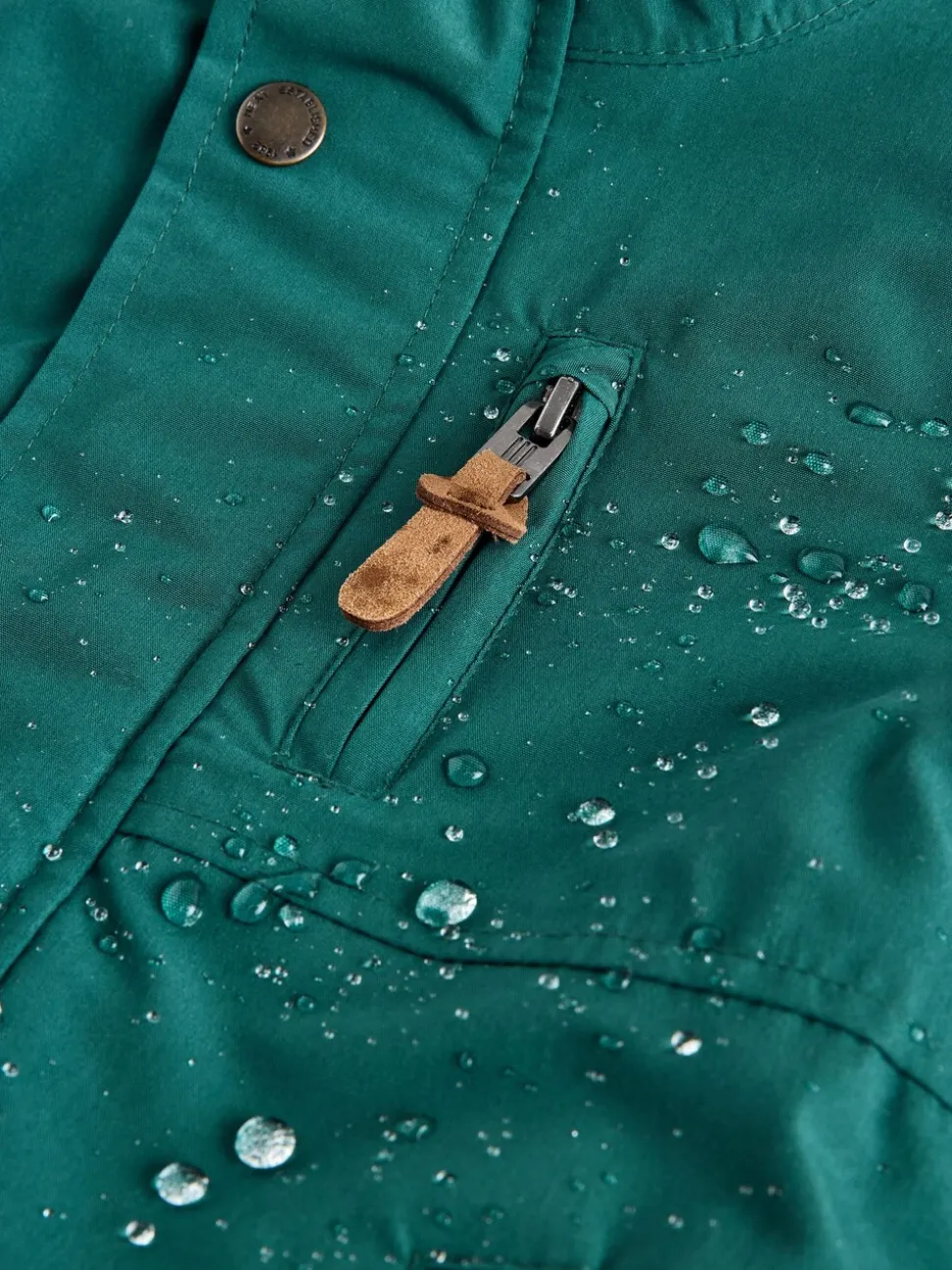 Donkergroen - Waterdichte parka met borgvoering (3mnd -7jr)