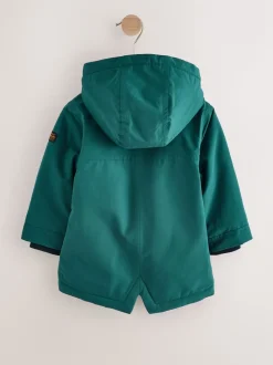Donkergroen - Waterdichte parka met borgvoering (3mnd -7jr)