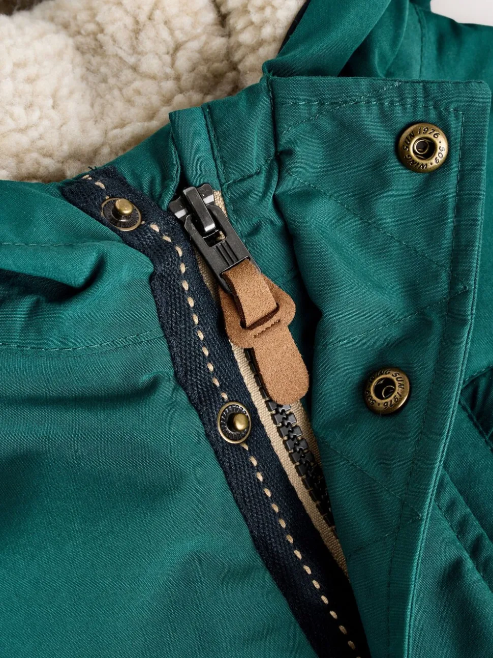 Donkergroen - Waterdichte parka met borgvoering (3mnd -7jr)