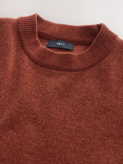 Donkeroranje - Relaxed Fit Plain Chenille Crew Neck Jumper