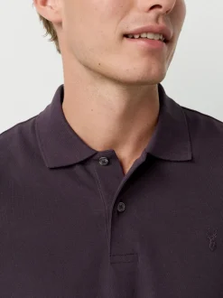 Donkerpaars - Normale Pasvorm - Piqué poloshirt met korte mouwen