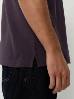Donkerpaars - Normale Pasvorm - Piqué poloshirt met korte mouwen