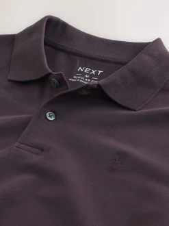 Donkerpaars - Normale Pasvorm - Piqué poloshirt met korte mouwen