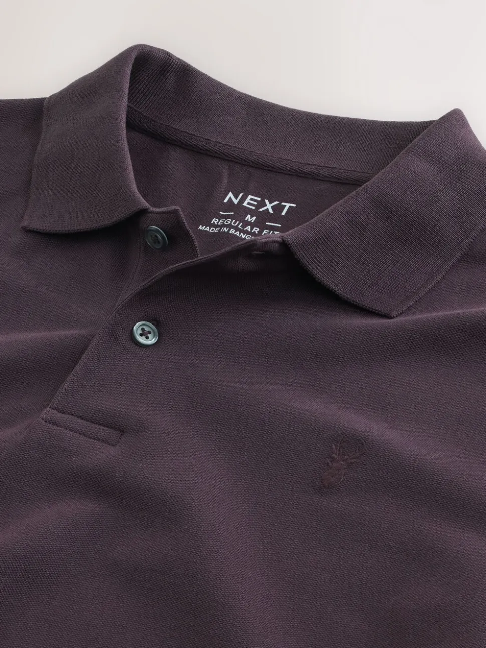 Donkerpaars - Normale Pasvorm - Piqué poloshirt met korte mouwen