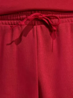 Donkerrood - adidas Essential 3-Stripes French Terry Shorts