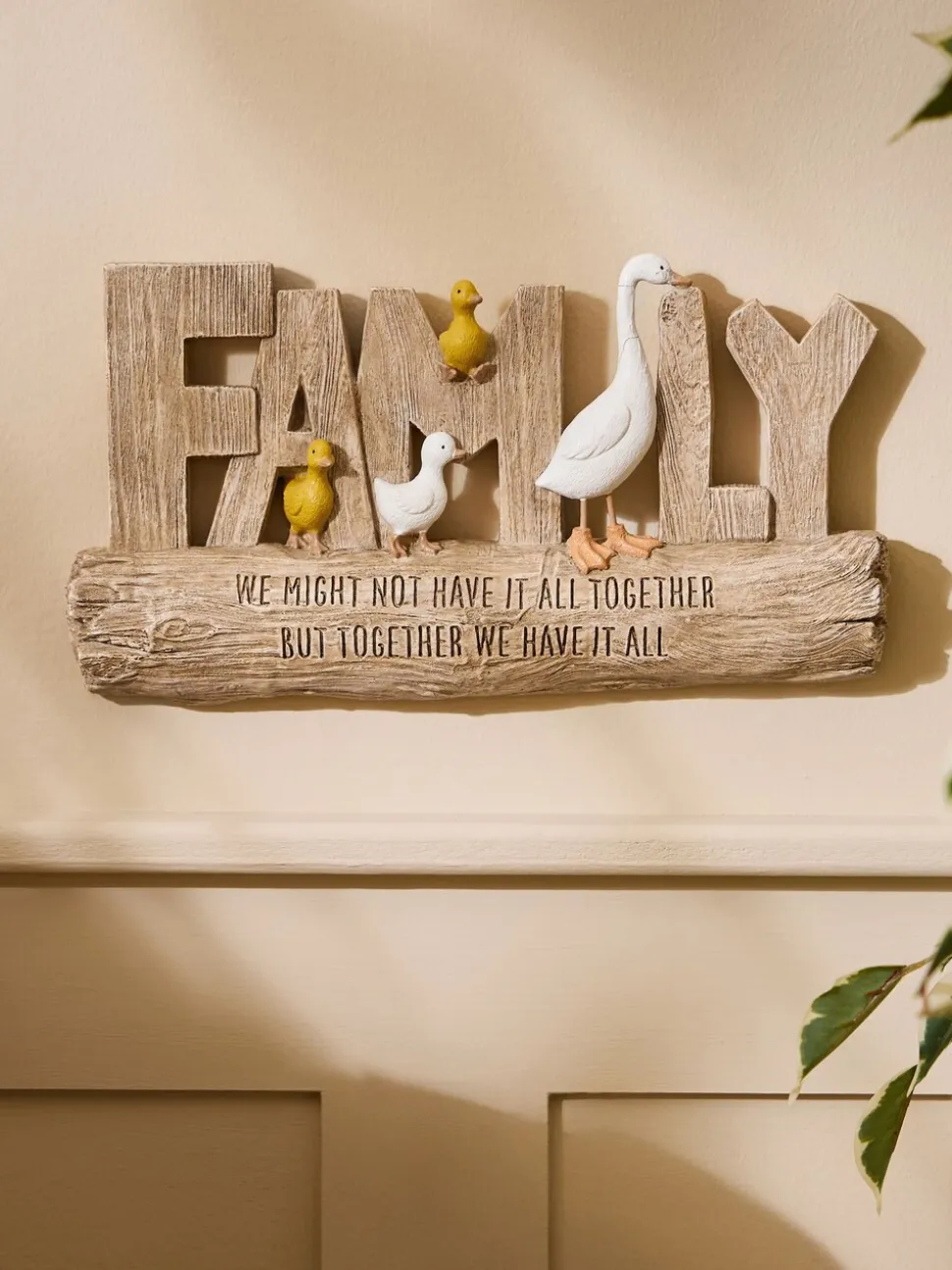 Ducks Family Slogan Wall Art