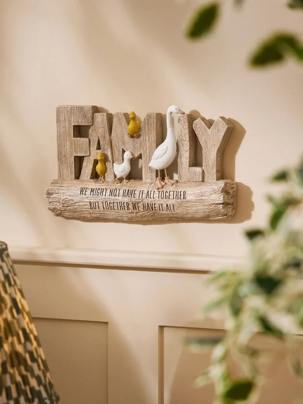 Ducks Family Slogan Wall Art