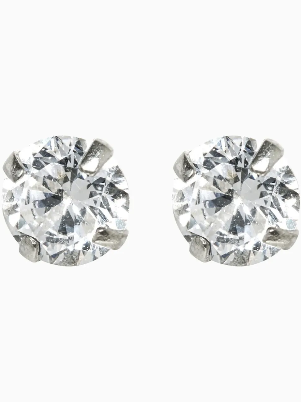 Echt zilver - Grote oorknopjes met zirkonia