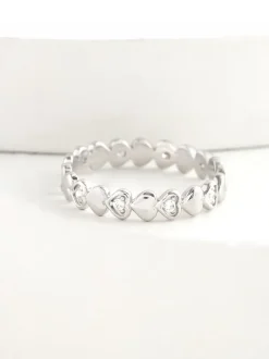 Echt zilver - Schitterende hart-ring