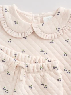 Ecru - Baby doorgestikte Sweatshirt en Broeken Set 2 Pieces (0mnd -2jr)