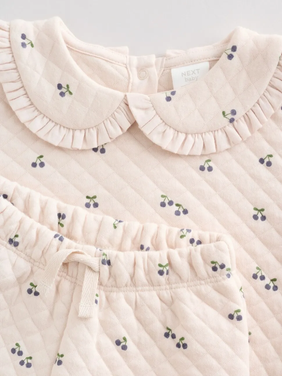 Ecru - Baby doorgestikte Sweatshirt en Broeken Set 2 Pieces (0mnd -2jr)