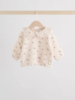 Ecru - Baby doorgestikte Sweatshirt en Broeken Set 2 Pieces (0mnd -2jr)