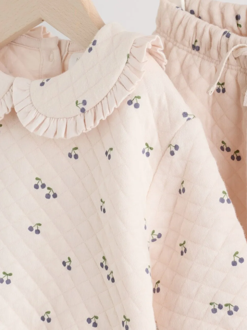 Ecru - Baby doorgestikte Sweatshirt en Broeken Set 2 Pieces (0mnd -2jr)