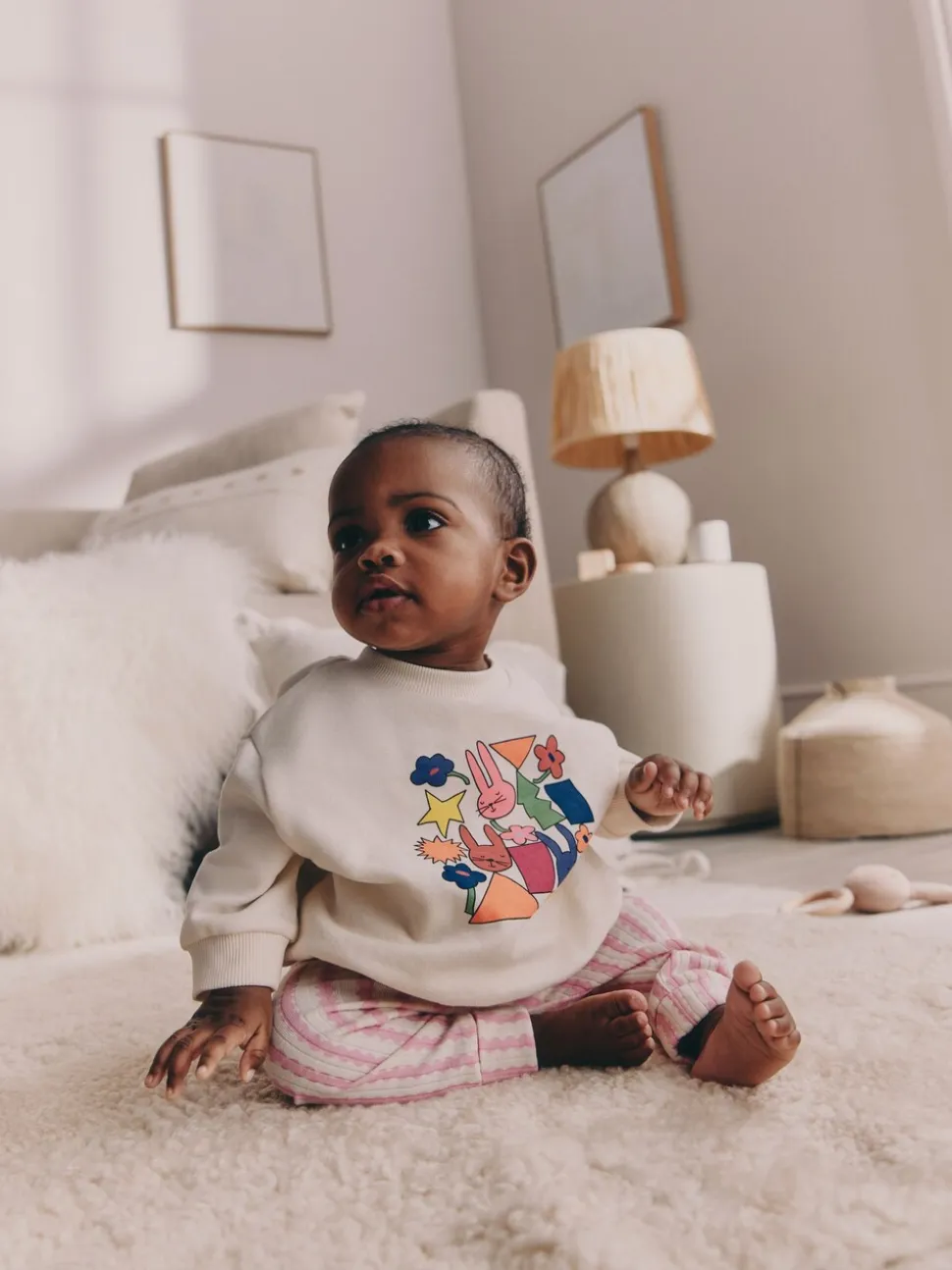 Ecru - Baby Sweatshirt and Leggings 2 Piece Set (0mths-2yrs)