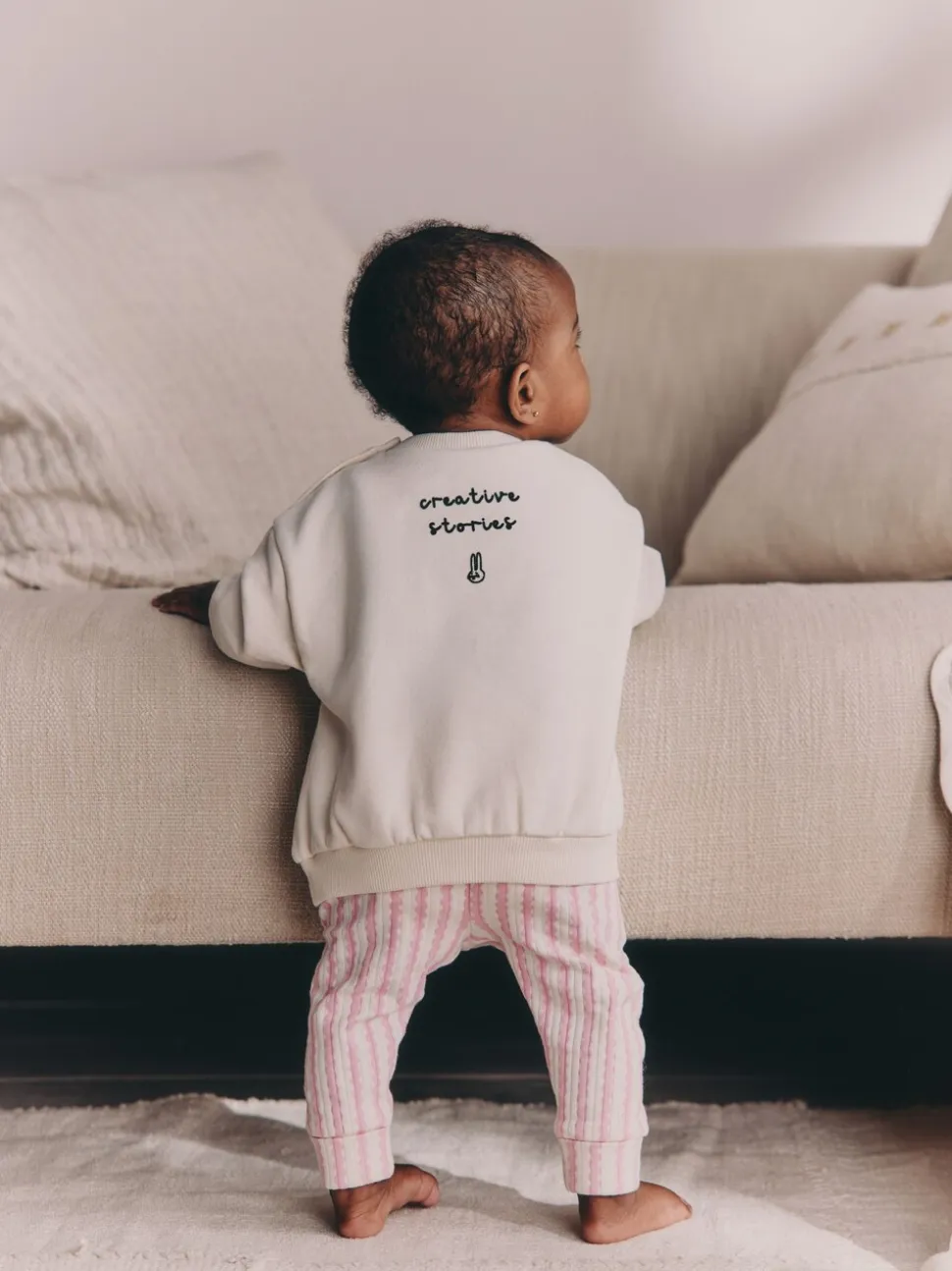 Ecru - Baby Sweatshirt and Leggings 2 Piece Set (0mths-2yrs)