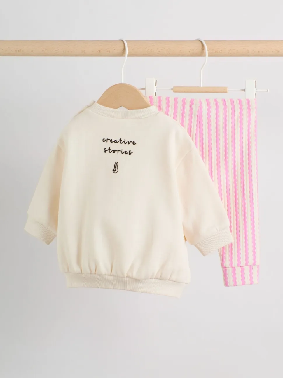 Ecru - Baby Sweatshirt and Leggings 2 Piece Set (0mths-2yrs)